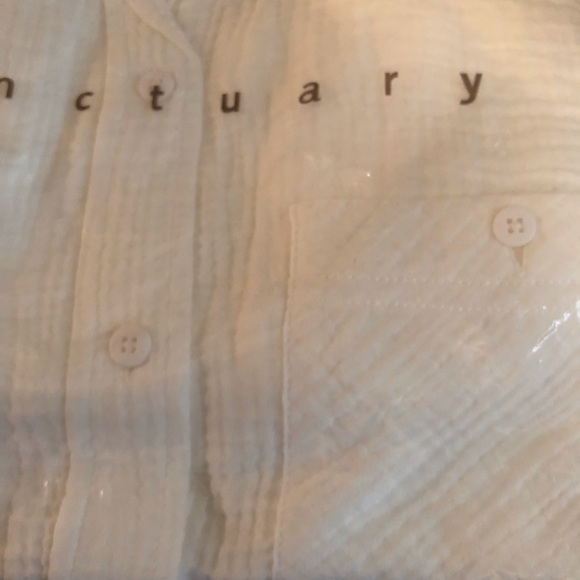 NWT $79 Sanctuary Boyfriend Relaxed and Oversized Blouse in Core - size XXS! - Picture 5 of 7